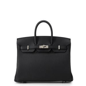 エルメス バーキン25 ブラック/シルバー金具 トゴ K刻印 HERMES Birkin ハンドバッグ 黒
