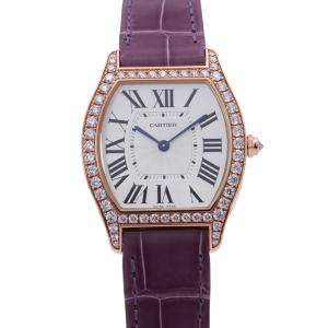 カルティエ トーチュ MM SS/K18PG ピンクーゴールド ダイヤベゼル WA501008 Cartier 腕時計 シルバー文字盤 中古