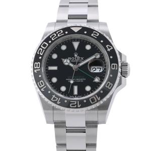 ロレックス GMTマスター2 ランダムシリアル ルーレット 126710GRNR ROLEX 腕時計 黒文字盤 中古