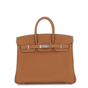 エルメス バーキン25 ゴールド/シルバー金具 トゴ G刻印 HERMES ハンドバッグ