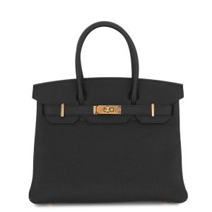 エルメス バーキン30 ブラック/ゴールド金具 トゴ G刻印 HERMES Birkin ハンドバッグ 黒