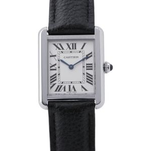 カルティエ タンク ソロ SM WSTA0030 Cartier 腕時計 シルバー文字盤 クォーツ 中古