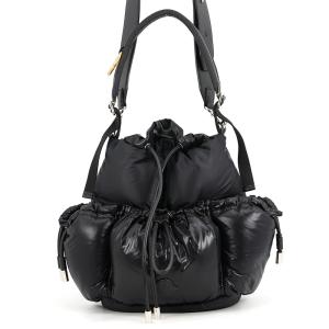 モンクレール ハンドバッグ パフ ナイロン MONCLER ２wayショルダー 黒