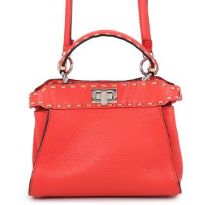 フェンディ ハンドバッグ ミニ ピーカブー レザー 8BN244 FENDI 2way