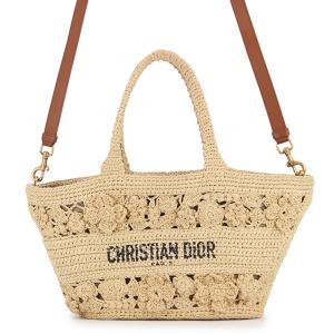 ディオール ハンドバッグ パニエ シャポー ラフィア M1328CCOZ Christian Dior 2way かごバッグ 【安心保証】