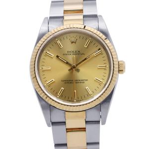 ロレックス オイスターパーペチュアル SS/K18YG X番 14233 ROLEX 腕時計 シャンパン文字盤 中古