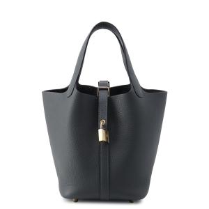 エルメス ハンドバッグ ピコタンロックPM グリミスティ/シャンパンゴールド金具 トリヨンクレマンス G刻印 HERMES トートバッグ