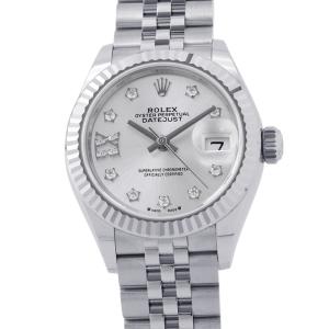 ロレックス レディ デイトジャスト SS/K18WG 247917G ROLEX 腕時計 シルバー文字盤 9Pスターダイヤ IXダイヤ 中古