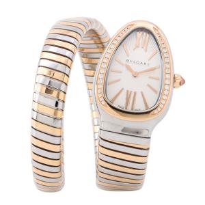 ブルガリ セルペンティ トゥボガス S BVLGARI 腕時計 シルバー文字盤 クォーツ 中古