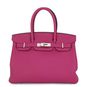 エルメス バーキン30 ローズパープル/シルバー金具 トゴ D刻印 HERMES Birkin ハンドバッグ 中古