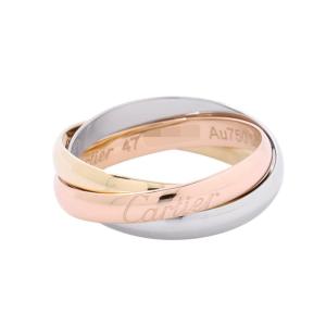カルティエ リング トリニティリング K18PG/K18YG/K18WG スモールモデル SM リングサイズ47 B4086147 Cartier 指輪 中古