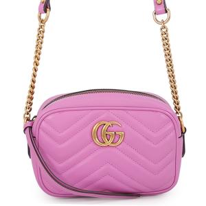 グッチ チェーンショルダーバッグ GGマーモント レザー 448065 GUCCI カメラバッグ 中古