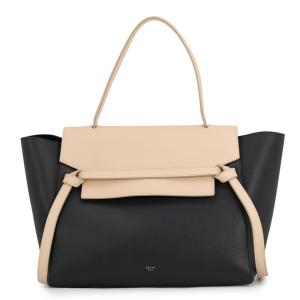 セリーヌ ハンドバッグ ベルトバッグ バイカラー レザー CELINE バッグ 黒 中古