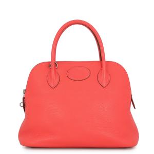 エルメス ハンドバッグ ボリード31 ローズジャイプール/シルバー金具 トリヨンクレマンス □R刻印 2wayショルダーバッグ 中古