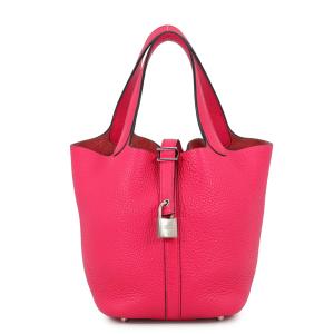 エルメス ハンドバッグ ピコタンロックPM ローズエクストリーム/シルバー金具 トリヨンクレマンス A刻印 HERMES 中古