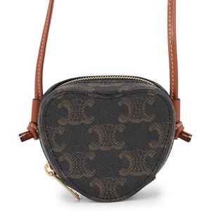 セリーヌ ショルダーポーチ トリオンフ マイクロハート PVC CELINE ポーチ 中古