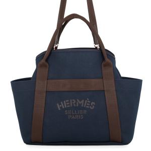 エルメス サックドパンサージュ グルーム SAC DE PANSAGE GROOM ネイビー/フー C刻印 HERMES ２way 【安心保証】