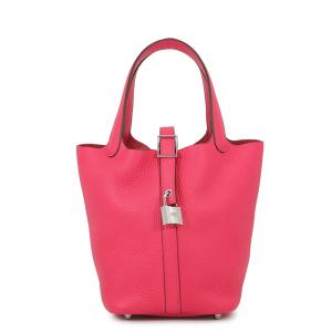 エルメス ハンドバッグ ピコタンロックPM ローズエクストリーム/シルバー金具 トリヨンクレマンス C刻印 中古