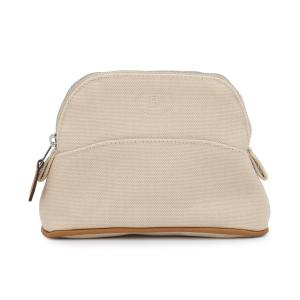 エルメス ポーチ ボリードポーチ ミニミニ ナチュラル/シルバー金具 コットン HERMES 小物入れ