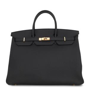 エルメス バーキン40 ブラック/ゴールド金具 トゴ C刻印 HERMES Birkin ハンドバッグ 黒