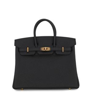 エルメス バーキン25 ブラック/ゴールド金具 トゴ G刻印 HERMES Birkin ハンドバッグ 黒