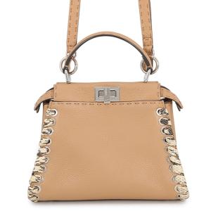 フェンディ ハンドバッグ ミニ ピーカブー セレリア レザー/パイソン 8BN244 FENDI 2way 中古