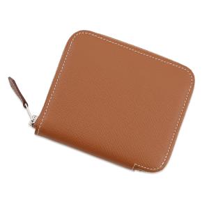 エルメス コインケース アザップコンパクト シルクイン ゴールド/シルバー金具 エプソン Z刻印 HERMES 中古