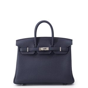 エルメス バーキン25 ブルーニュイ/シルバー金具 トゴ G刻印 HERMES Birkin ハンドバッグ