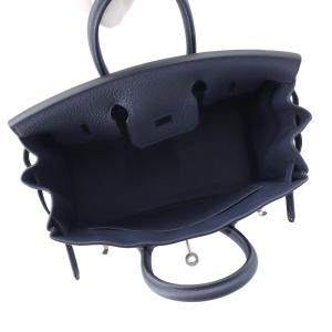 エルメス バーキン25 ブルーニュイ/シルバー...の詳細画像4