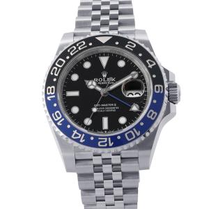 ロレックス GMTマスター2 デイト ランダムシリアル ルーレット 126710BLNR ROLEX 腕時計 黒文字盤 中古