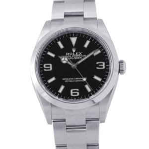 ロレックス エクスプローラー ランダムシリアル ルーレット 124270 ROLEX 腕時計 ウォッチ 黒文字盤 中古
