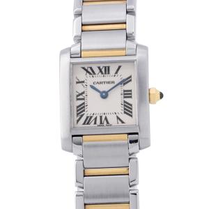 カルティエ タンク フランセーズ SM W51007Q4 Cartier 腕時計 白文字盤 クォーツ 中古