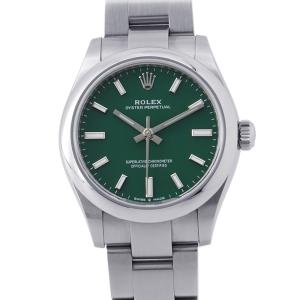 ロレックス オイスターパーペチュアル31 ランダムシリアル ルーレット 277200 ROLEX 腕時計 レディース グリーン文字盤 中古