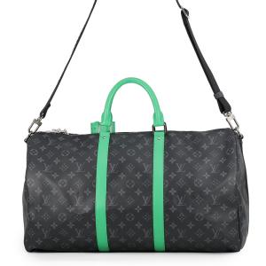 ルイヴィトン ボストンバッグ モノグラム・エクリプス キーポル・ バンドリエール50 M26434 LOUIS VUITTON トラベルバッグ 黒 中古