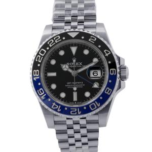 ロレックス GMTマスター2 デイト ランダムシリアル ルーレット 126710BLNR ROLEX 腕時計 黒文字盤 中古