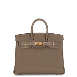 エルメス バーキン25 エトゥープ/ゴールド金具 トゴ G刻印 HERMES Birkin ハンドバッグ