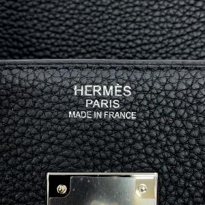 エルメス バーキン30 ブラック/シルバー金具...の詳細画像5