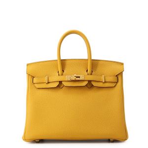 エルメス バーキン25 ジョーヌアンブル/ゴールド金具 トゴ D刻印 HERMES Birkin ハンドバッグ 中古