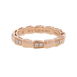 ブルガリ リング セルペンティ ヴァイパー ダイヤモンド 計0.24ct K18PGピンクゴールド サイズ53 BVLGARI 指輪 中古