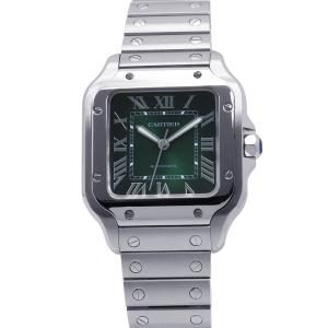 カルティエ サントス ドゥ カルティエ WSSA0061 Cartier 腕時計 グリーン文字盤 中古