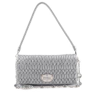 ミュウミュウ ショルダーバッグ ナッパクリスタル マテラッセ 5BP079 MIUMIU バッグ クラッチバッグ 中古