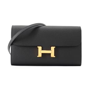 エルメス 長財布 コンスタンス トゥーゴー ロング ブラック/ゴールド金具 エプソン G刻印 HERMES 黒 中古