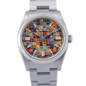 ロレックス オイスターパーペチュアル36 ランダムシリアル ルーレット 126000 ROLEX 腕時計 マルチカラー/ジュビリーモチーフ文字盤