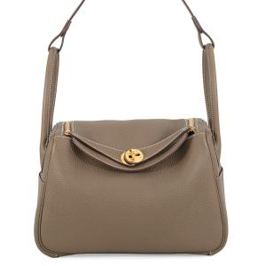 エルメス ハンドバッグ リンディ26 エトゥープ/ゴールド金具 トリヨンクレマンス U刻印 HERMES 2way ショルダーバッグ
