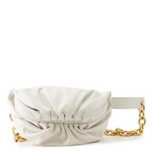 ボッテガヴェネタ ボディバッグ ザ・チェーンポーチ カーフレザー 651445 BOTTEGA VENETA 白 中古