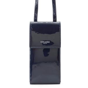 サンローランパリ ショルダーフォーンケース ロゴ パテント SAINT LAURENT PARIS バッグ 中古