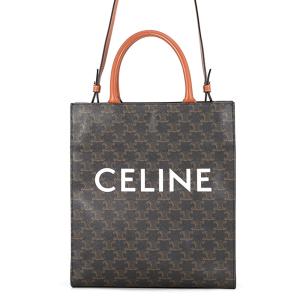 セリーヌ ハンドバッグ トリオンフ スモール バーティカル カバ PVC レザー 191542BZK CELINE 2wayショルダー 中古