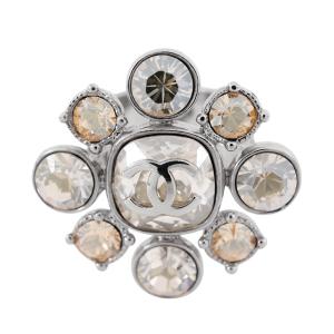 シャネル リング ココマーク メタル ラインストーン リングサイズ約13号 10 V CHANEL アクセサリー 指輪 中古