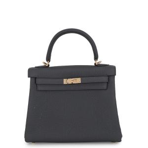 エルメス ハンドバッグ ケリー25 内縫い アルドワーズ/シャンパンゴールド金具 トゴ W刻印 HERMES Kelly 2wayバッグ 中古