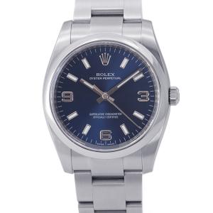 ロレックス オイスターパーペチュアル34 ランダムシリアル ルーレット 114200 ROLEX 腕時計 ブルー文字盤 中古